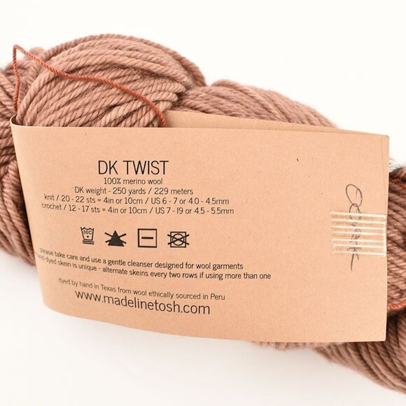 MadelineTosh DK Twist Yarn 100% Merino Wool Hand Dyed OOAK - Picture 3 of 3
